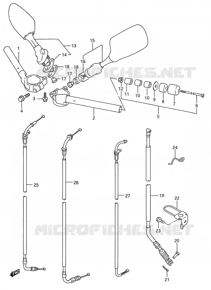 GUIDON (MODELE R/S) Suzuki MOTO 750 GSX-R 1994  GSX-R750WR(E28)