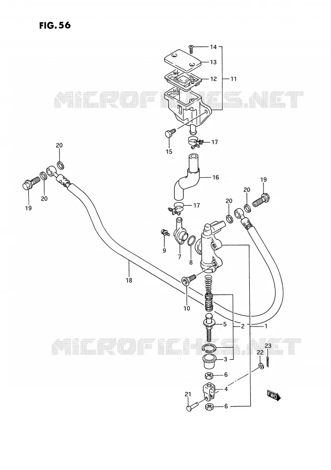 MAITRE CYLINDRE ARRIERE Suzuki MOTO 1100 GSX-F 1992  GSX1100FN(E2)