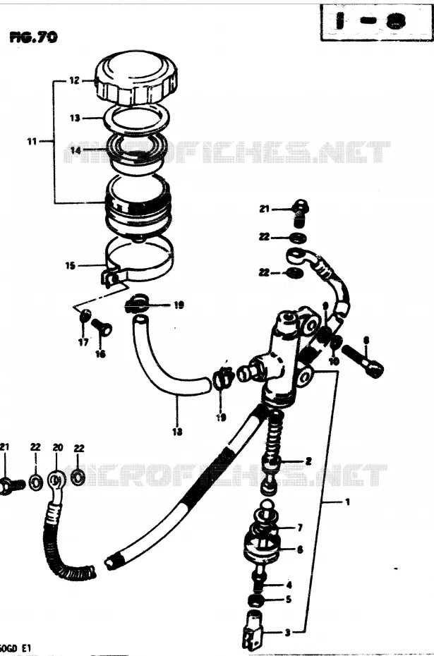 MAITRE CYLINDRE ARRIERE Suzuki MOTO 850 GS 1983  GS850GD(E1)
