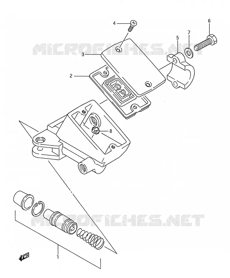 MAITRE CYLINDRE AVANT (MODELE J) Suzuki MOTO 1100 GSX-F 1988  GSX1100FJ(E28)
