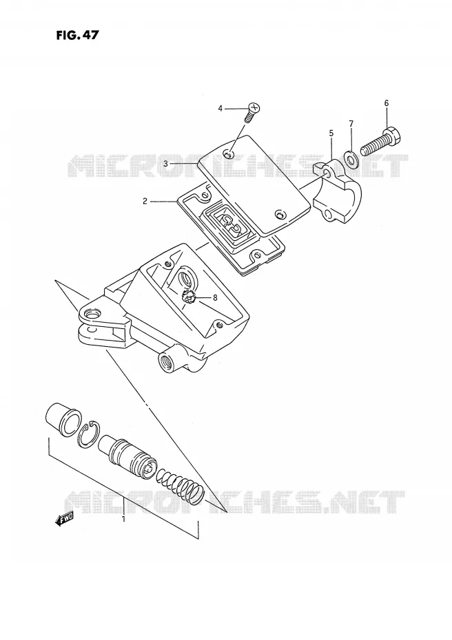 MAITRE CYLINDRE AVANT (MODELE J) Suzuki MOTO 1100 GSX-F 1990  GSX1100FL(E2)