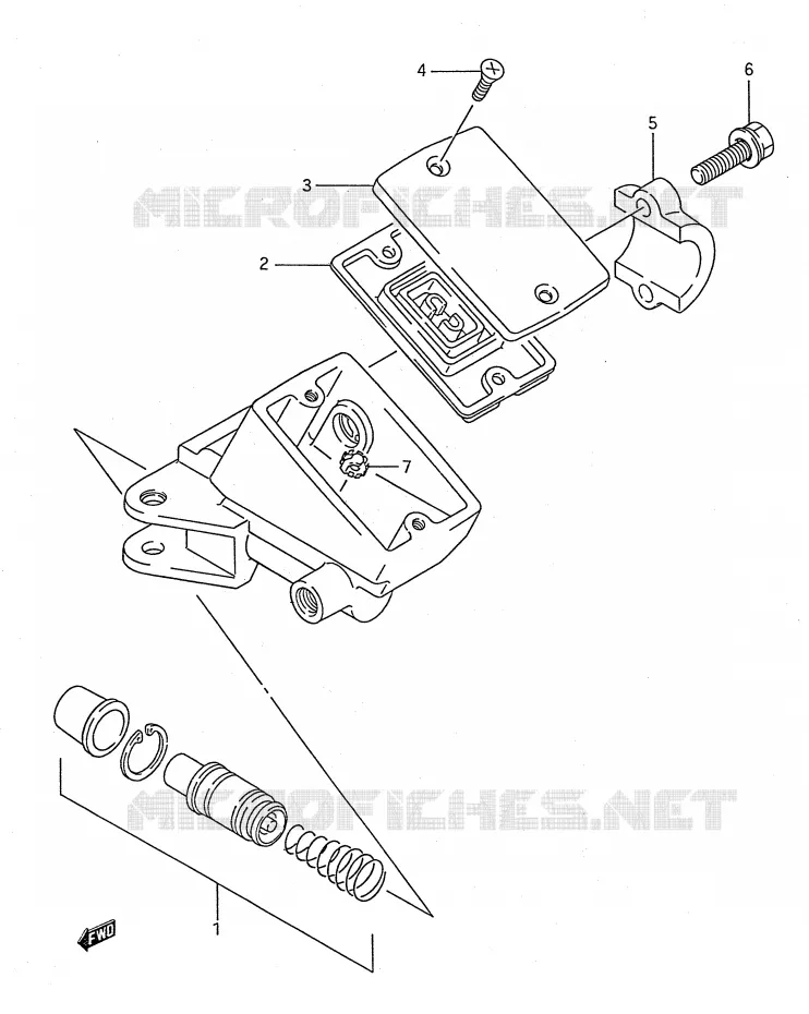 MAITRE CYLINDRE AVANT (MODELE K/L/M/N/P) Suzuki MOTO 1100 GSX-F 1991  GSX1100FM(E28)