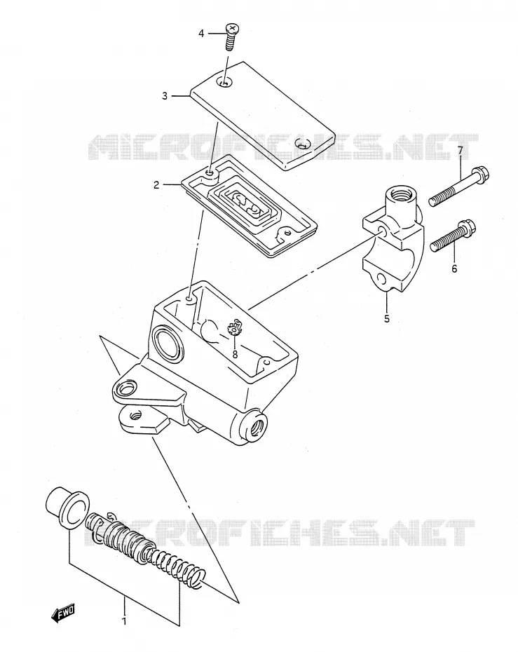 MAITRE CYLINDRE AVANT (MODELE M/N) Suzuki MOTO 400 BANDIT-N 1992  GSF400N(E28)