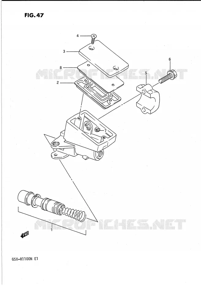 MAITRE CYLINDRE AVANT Suzuki MOTO 1100 GSX-R 1992  GSX-R1100N(E1)