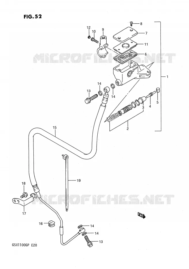 MAITRE CYLINDRE D'EMBRAYAGE Suzuki MOTO 1100 GSX-G 1992  GSX1100GN(E28)