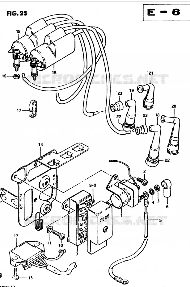 PARTIE ELECTRIQUE (MODELE Z) Suzuki MOTO 850 GS 1982  GS850GZ(E1)