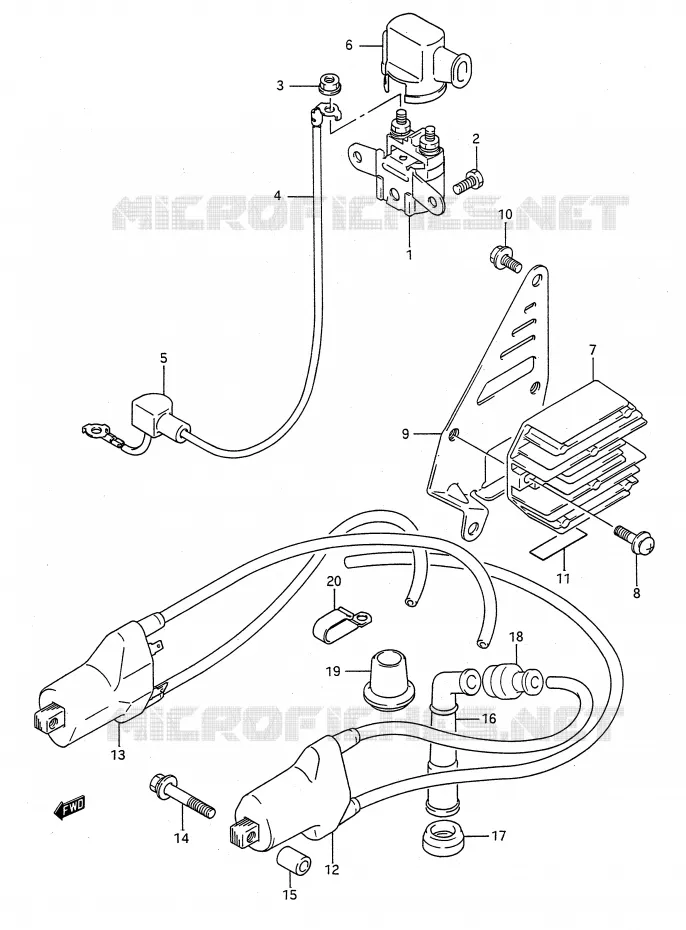 PARTIE ELECTRIQUE Suzuki MOTO 400 BANDIT-N 1992  GSF400N(E28)
