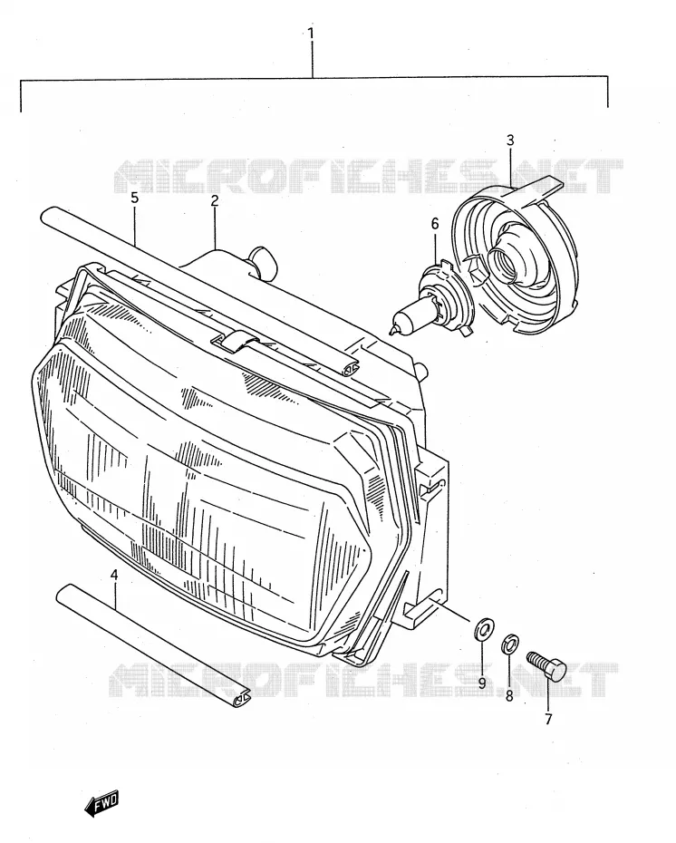 PHARE Suzuki MOTO 1100 GSX-F 1992  GSX1100FN(E28)