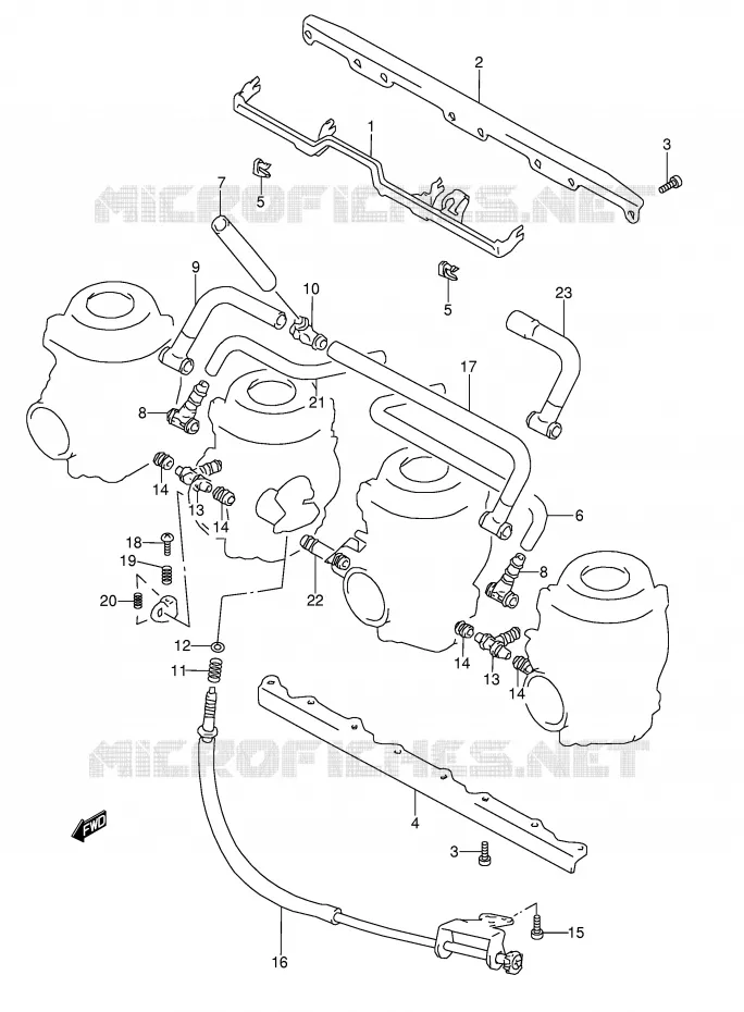 PIECES EXTERNES CARBURATEUR (MODELE P/R/S/T) Suzuki MOTO 1100 GSX-R 1993  GSX-R1100WP(E28)
