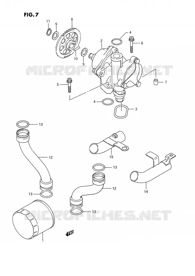 POMPE A HUILE Suzuki MOTO 1100 GSX-F 1994  GSX1100FR(E2)