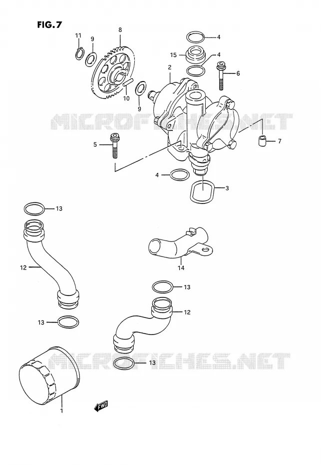 POMPE A HUILE Suzuki MOTO 1100 GSX-G 1993  GSX1100GP(E2)