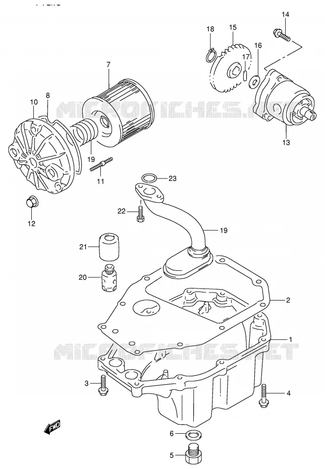 POMPE A HUILE Suzuki MOTO 250 GSX 1996  GSX250FT(E24)
