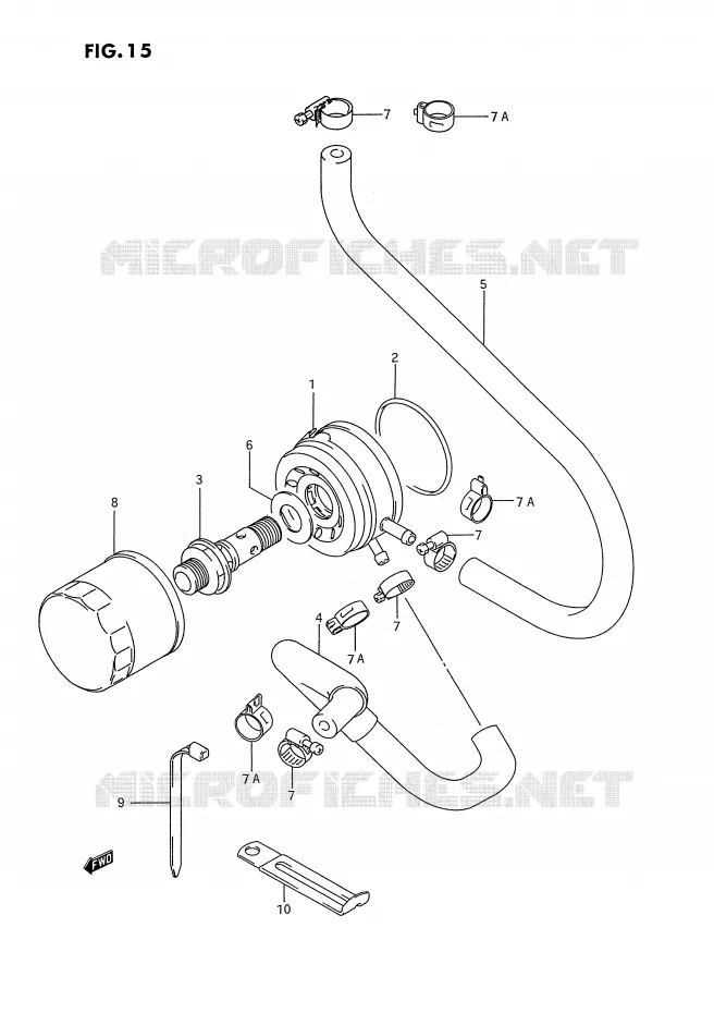 RADIATEUR D'HUILE - FILTRE A HUILE Suzuki MOTO 750 GSX-R 1993  GSX-R750WP(E2)