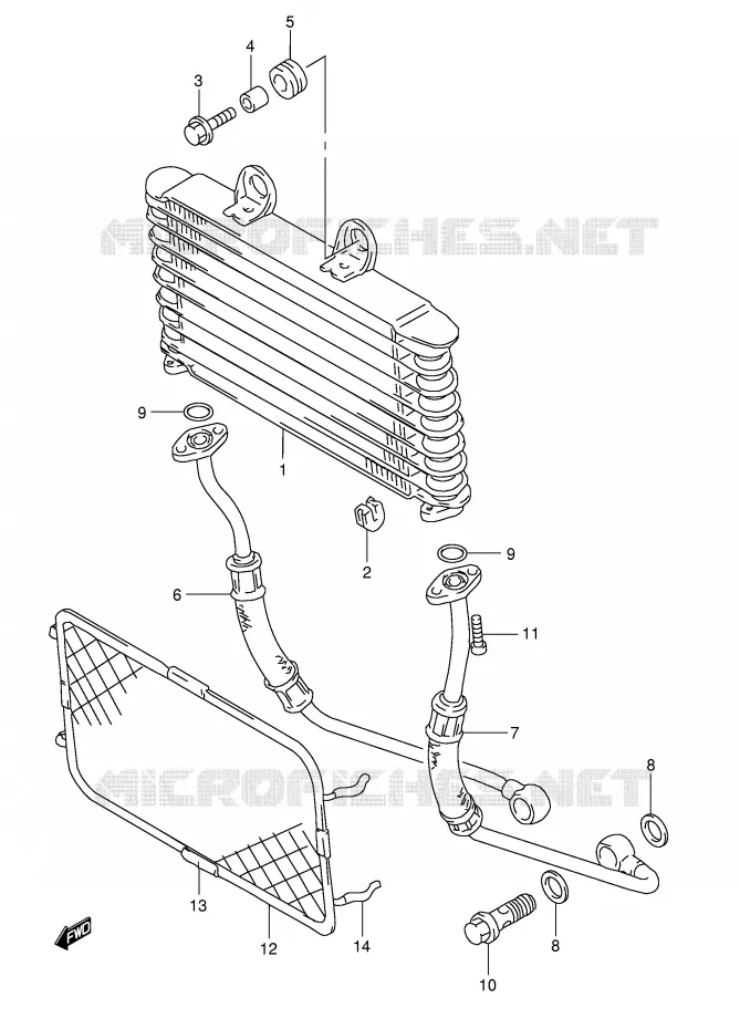 RADIATEUR D'HUILE Suzuki MOTO 1200 BANDIT 1996  GSF1200ST(E28)