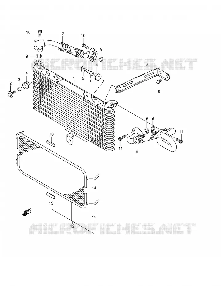 RADIATEUR D'HUILE Suzuki MOTO 1300 HAYABUSA 2005  GSX1300RU2K5(E2)