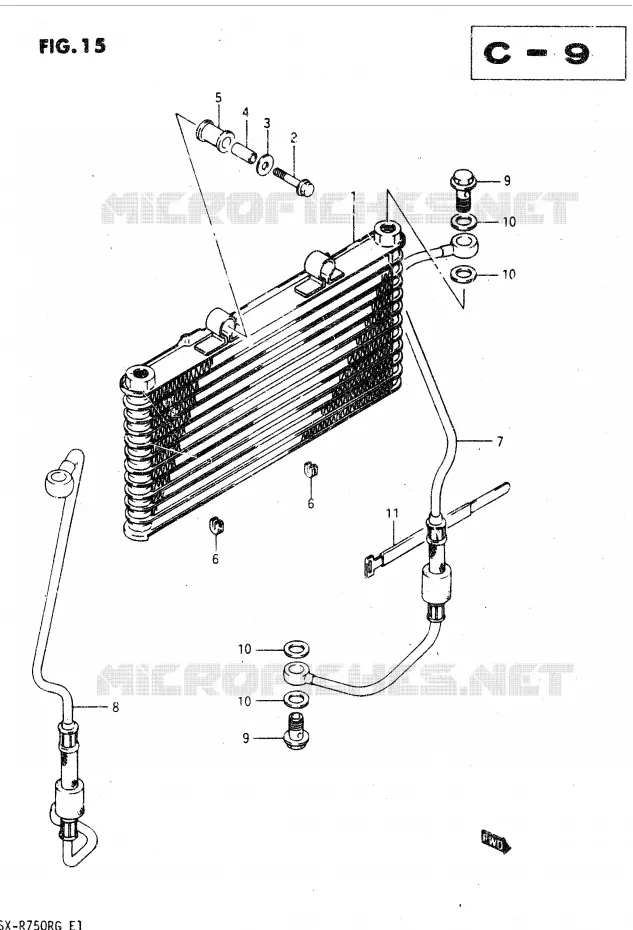 RADIATEUR D'HUILE Suzuki MOTO 750 GSX-R 1986  GSX-R750RG