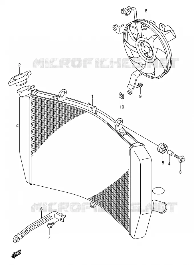 RADIATEUR Suzuki MOTO 600 GSX-R 2005  GSX-R600U2XK5(E2)