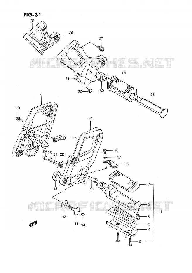 REPOSE PIED Suzuki MOTO 1100 GSX-F 1988  GSX1100FJ(E2)