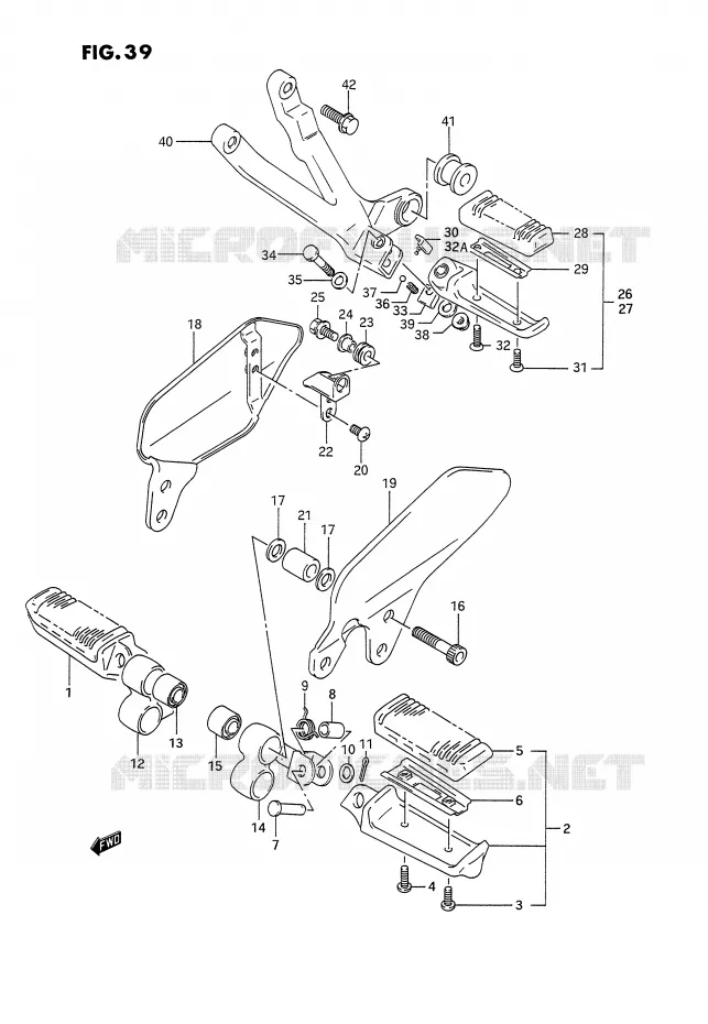 REPOSE PIED Suzuki MOTO 1100 GSX-G 1992  GSX1100GN(E2)