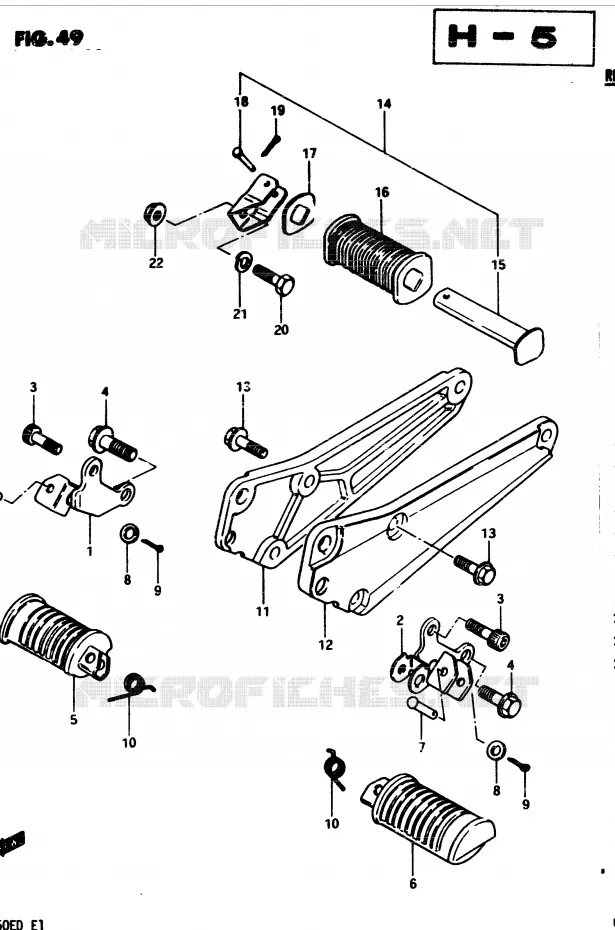 REPOSE PIED Suzuki MOTO 250 GSX 1982  GSX250ESZ(Z/D)