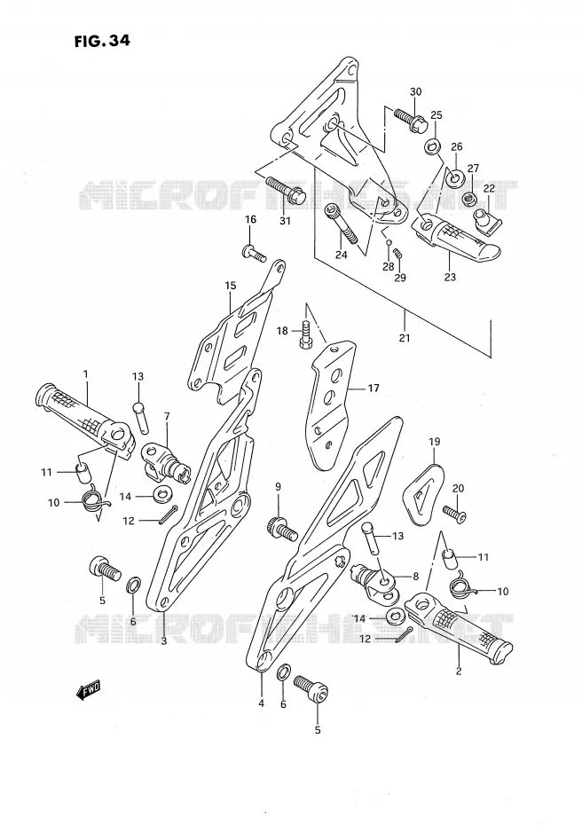 REPOSE PIED Suzuki MOTO 750 GSX-R 1994  GSX-R750SPR(E4)