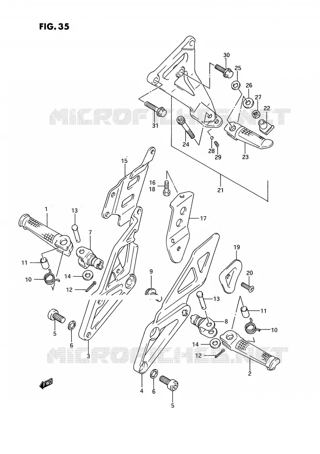 REPOSE PIED Suzuki MOTO 750 GSX-R 1994  GSX-R750WR(E2)