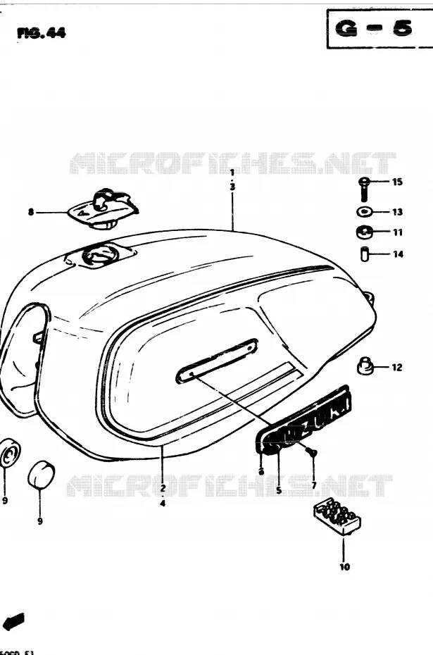 RESERVOIR D'ESSENCE (MODELE Z) Suzuki MOTO 850 GS 1983  GS850GD(E1)