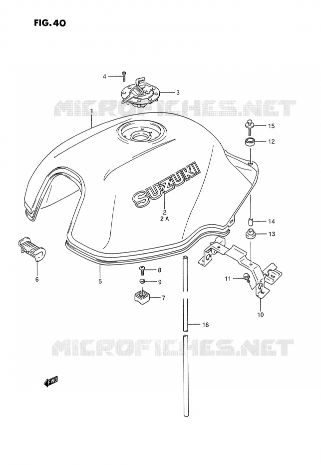 RESERVOIR D'ESSENCE Suzuki MOTO 1100 GSX-G 1993  GSX1100GP(E2)