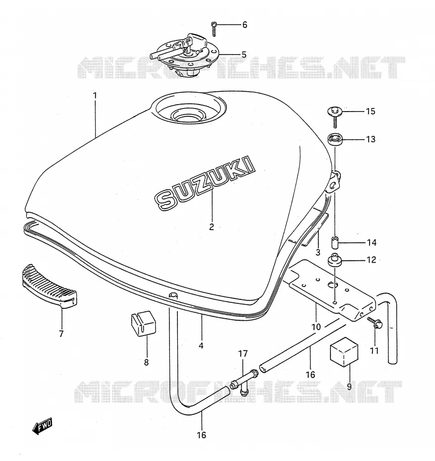 RESERVOIR D'ESSENCE Suzuki MOTO 400 BANDIT-N 1993  GSF400P(E28)