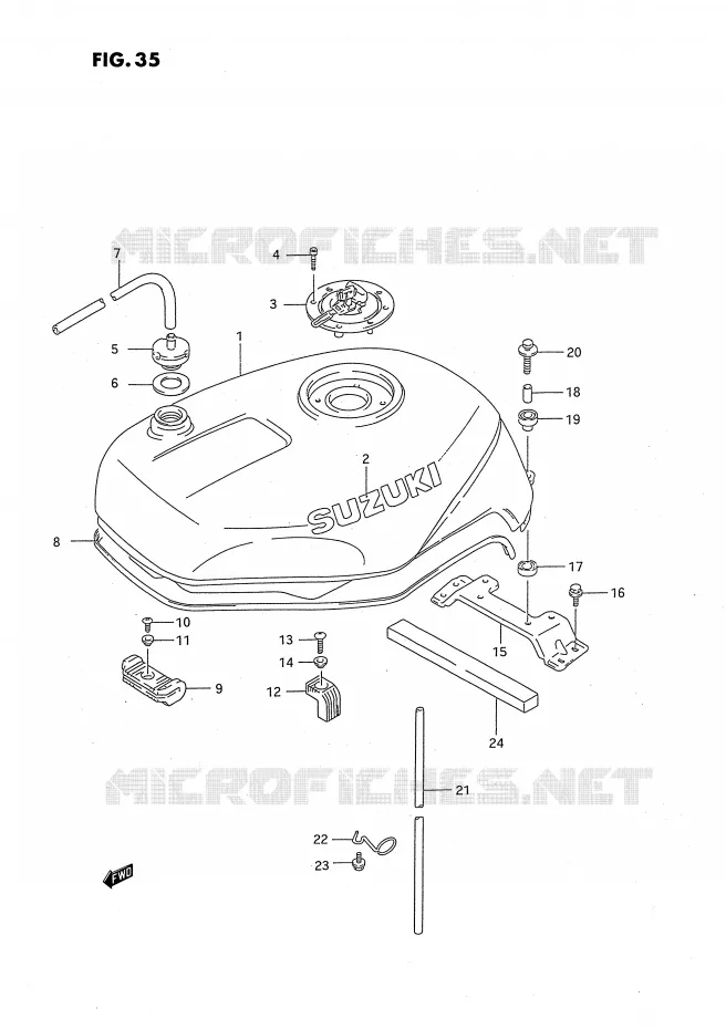 RESERVOIR D'ESSENCE Suzuki MOTO 750 GSX-R 1994  GSX-R750SPR(E4)