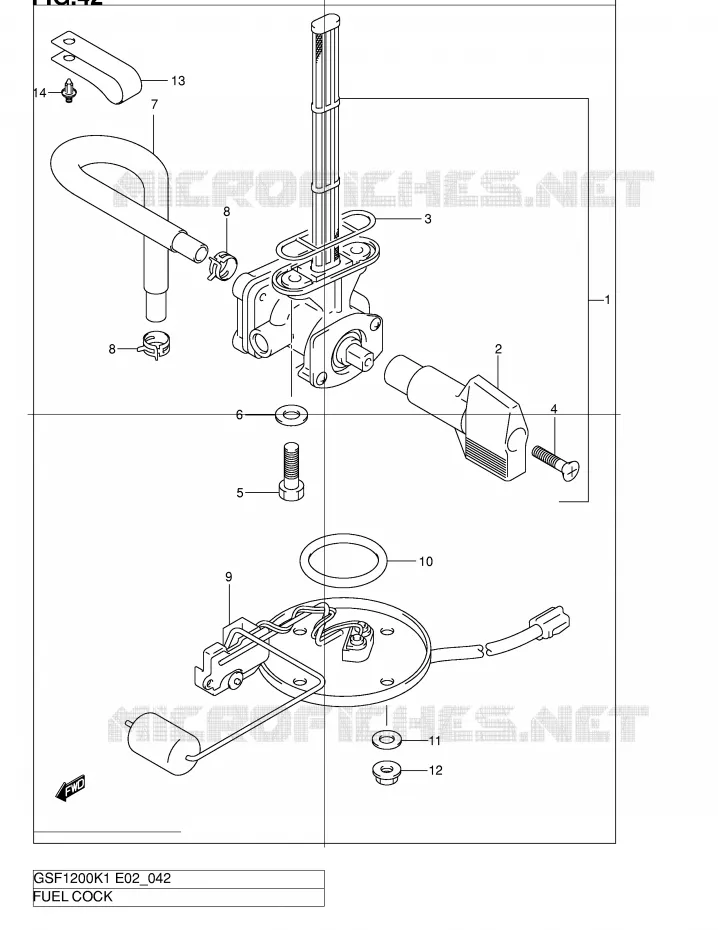 ROBINET D'ESSENCE Suzuki MOTO 1200 BANDIT 2004  GSF1200K4(E2)