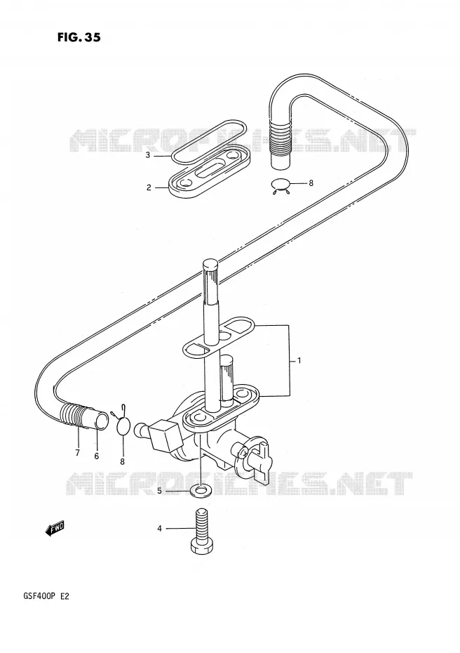 ROBINET D'ESSENCE Suzuki MOTO 400 BANDIT 1993  GSF400P(E2)