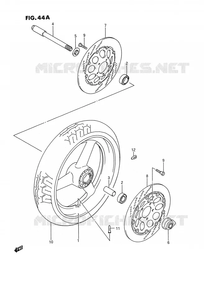 ROUE AVANT (MODELE R/S) Suzuki MOTO 750 GSX-R 1993  GSX-R750WP(E2)