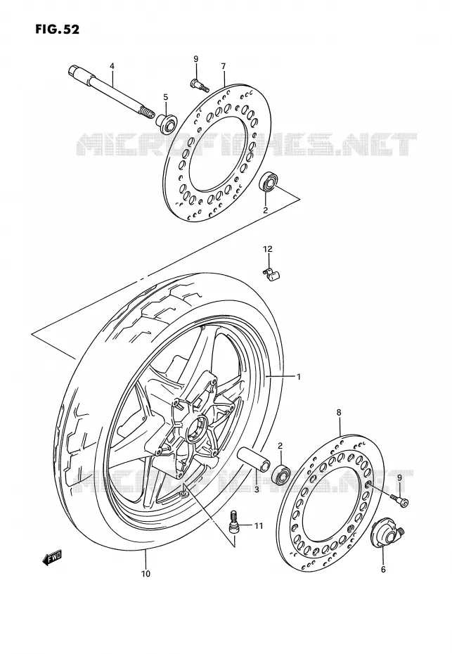 ROUE AVANT Suzuki MOTO 1100 GSX-G 1993  GSX1100GP(E2)