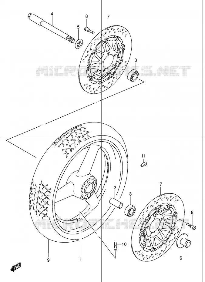 ROUE AVANT Suzuki MOTO 1200 BANDIT 2002  GSF1200SK2(E2)