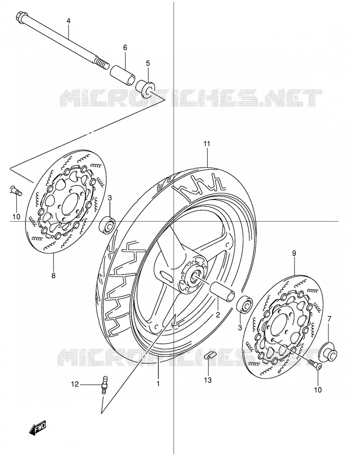 ROUE AVANT Suzuki MOTO 600 BANDIT 2004  GSF600SK4(E2)