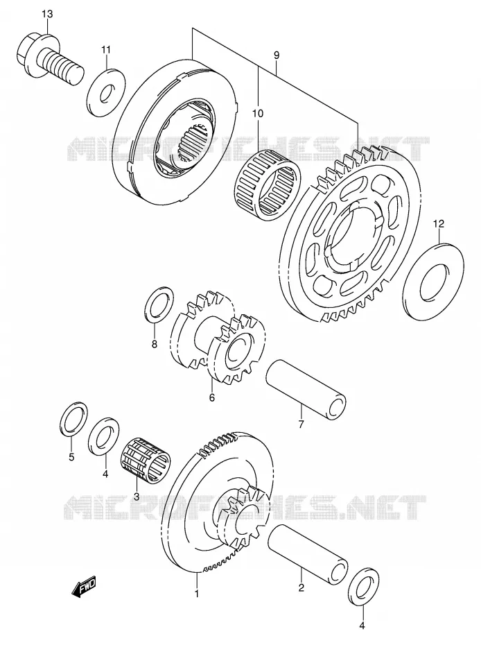 ROUE LIBRE DE DEMARREUR Suzuki MOTO 600 GSX-R 2005  GSX-R600U3XK5(E2)