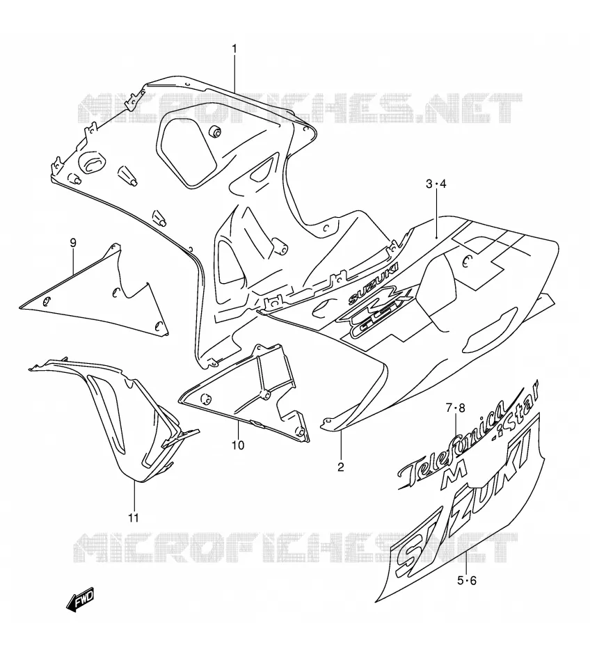 SABOT (MODELE K2 FOR YC2) Suzuki MOTO 600 GSX-R 2002  GSX-R600U1K2(E2)