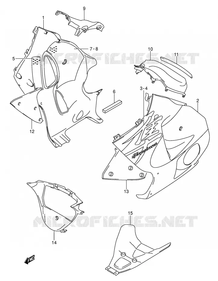 SABOT (MODELE K3) Suzuki MOTO 1300 HAYABUSA 1999  GSX1300RX(E2)