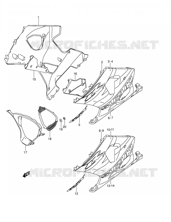 SABOT (MODELE K4) Suzuki MOTO 1000 GSX-R 2004  GSX-R1000K4(E2)