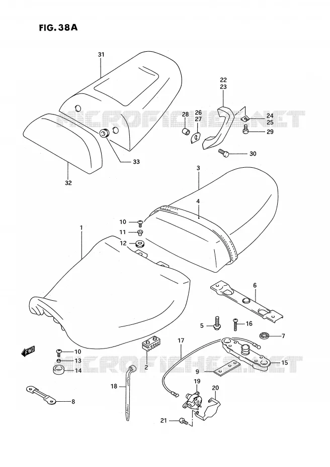 SELLE (MODELE R) Suzuki MOTO 750 GSX-R 1993  GSX-R750WP(E2)