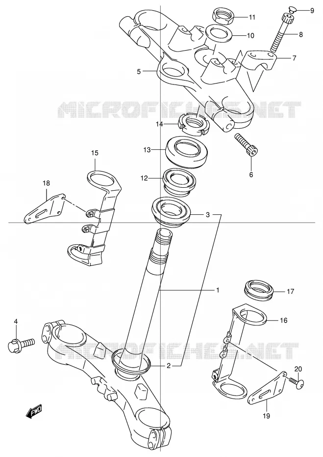 TE DE FOURCHE (VOIR NOTE) Suzuki MOTO 600 BANDIT 2000  GSF600Y(E2)