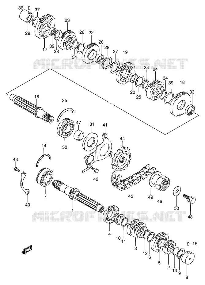 TRANSMISSION Suzuki MOTO 600 BANDIT 1999  GSF600SX(E2)