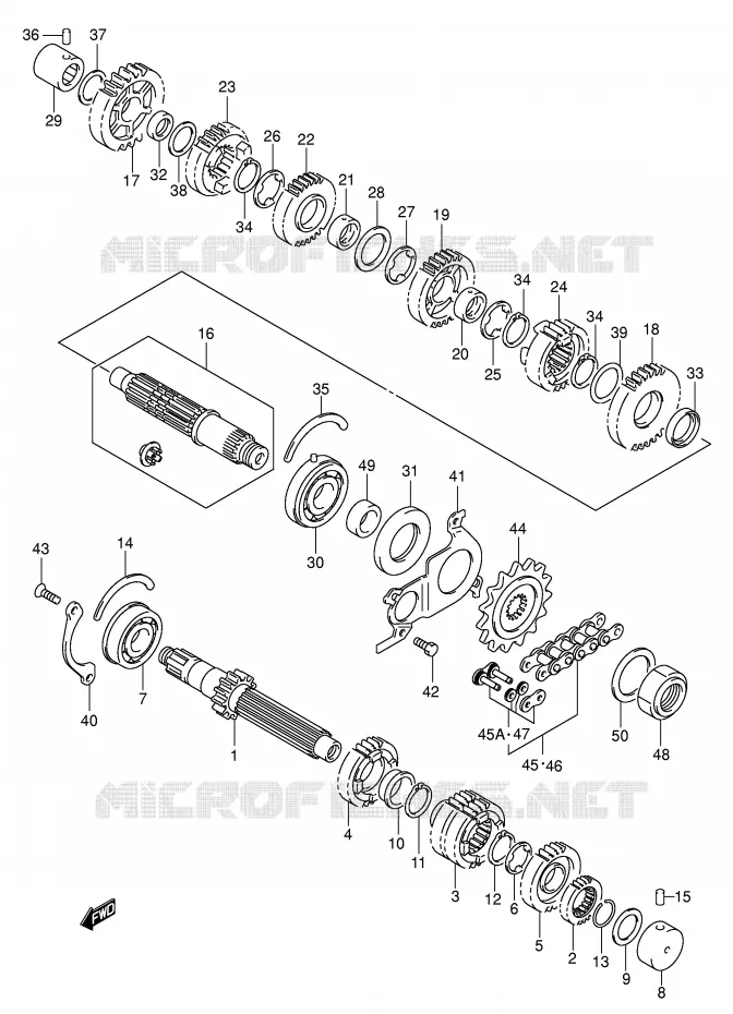 TRANSMISSION Suzuki MOTO 600 BANDIT 2003  GSF600UK3(E2)