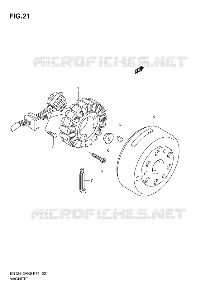 ALLUMAGE ROTOR - STATOR Suzuki MOTO 125 EN 2009  EN125-2AK9(P71)