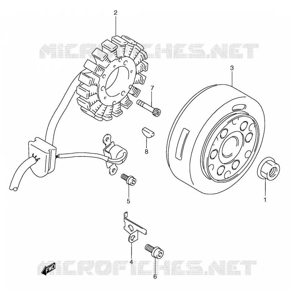 ALLUMAGE ROTOR - STATOR Suzuki SCOOTER 250 BURGMAN 2002  AN250K2(E2)