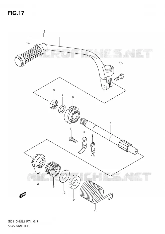 KICK Suzuki MOTO 110 GD 2011  GD110HUL1(P71)