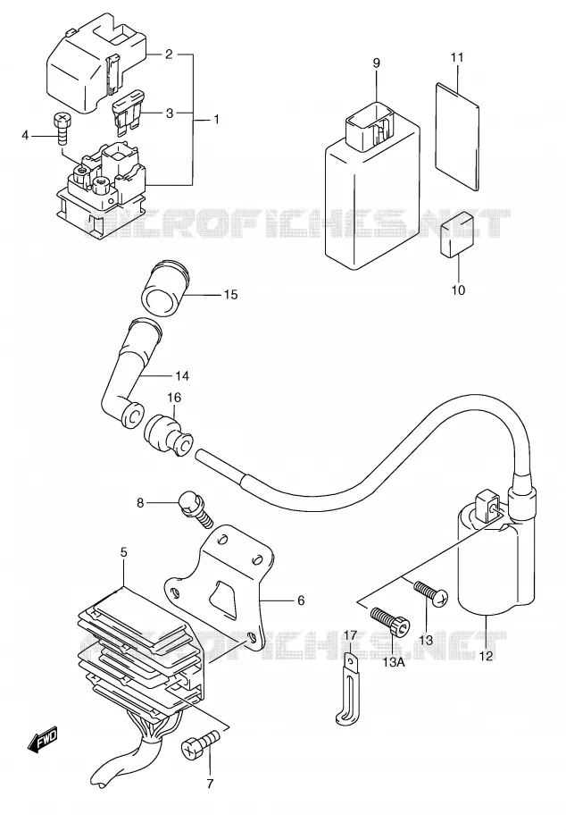 PARTIE ELECTRIQUE (MODELE W/X/Y) Suzuki SCOOTER 250 BURGMAN 2000  AN250RY(E2)
