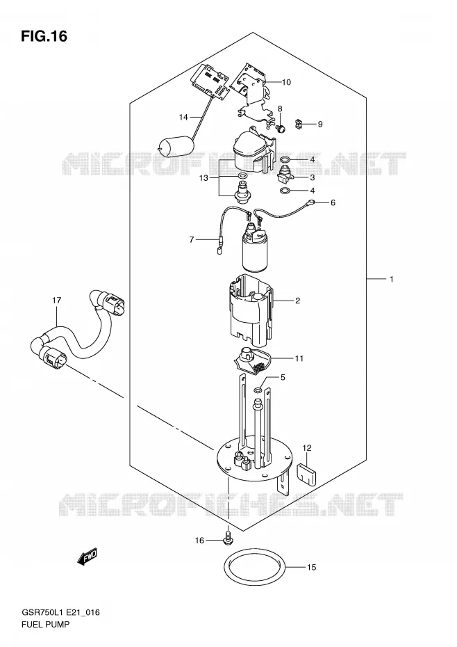 POMPE A ESSENCE Suzuki MOTO 750 GSR 2012  GSR750L1(E21)