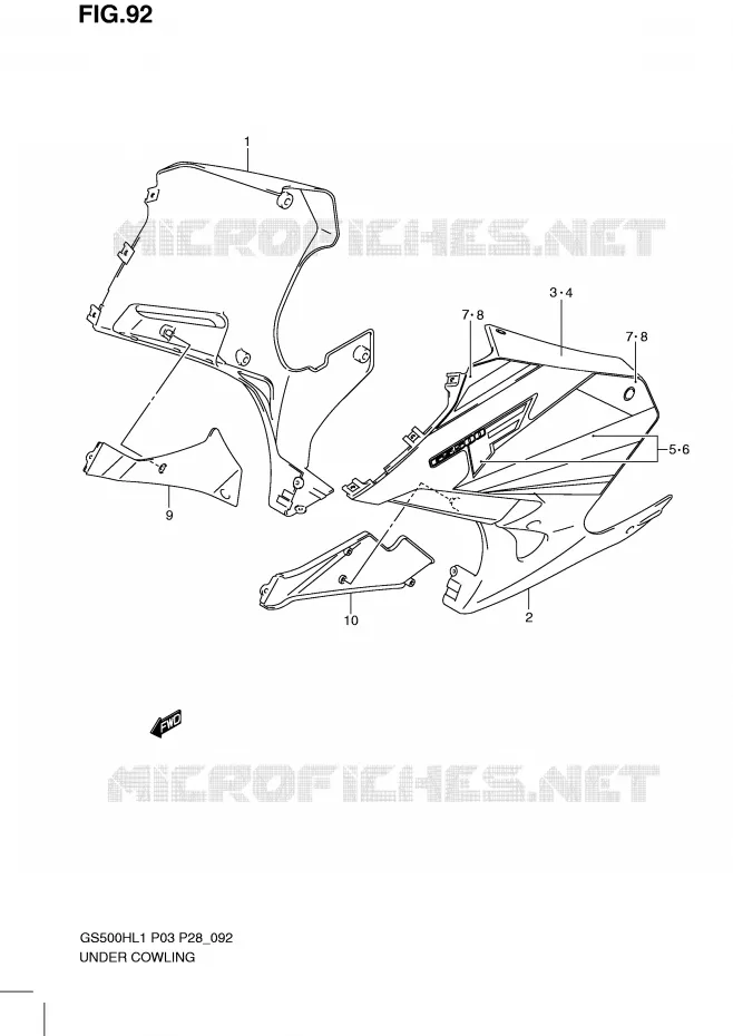 SABOT  (GS500FH P28) Suzuki MOTO 500 GS-F 2011  GS500FHL1(P3)